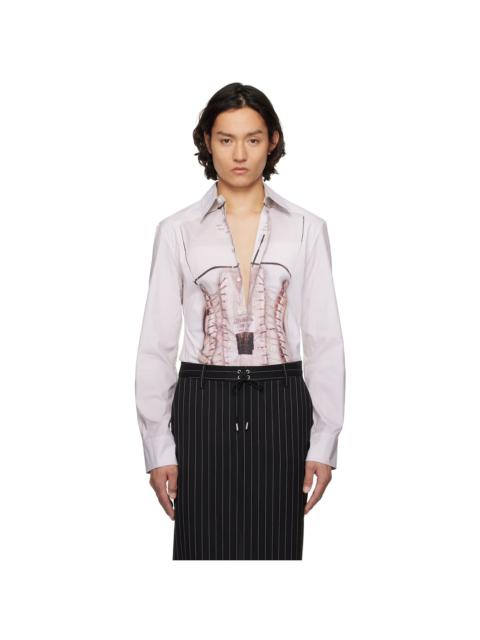 Jean Paul Gaultier Pink 'The Trompe-L'Œil Corset' Shirt
