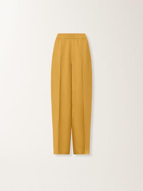 FABIANA FILIPPI Fluid linen and viscose trousers in mustard