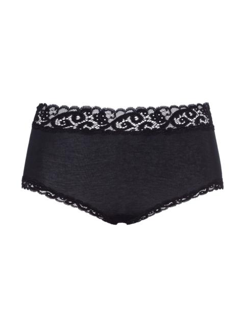 HANRO Moments Lace Trim Cotton Full Brief