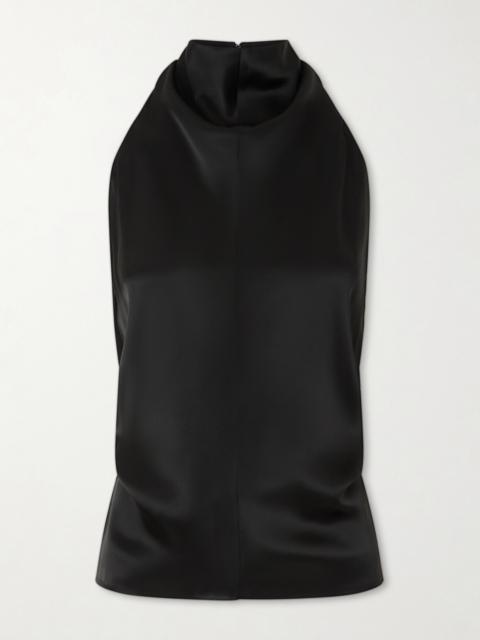 KHAITE Rone Satin Halterneck Blouse