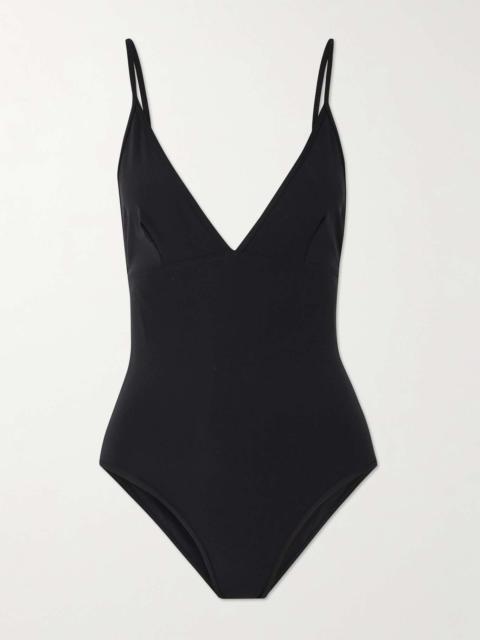Totême Open-back swimsuit Black