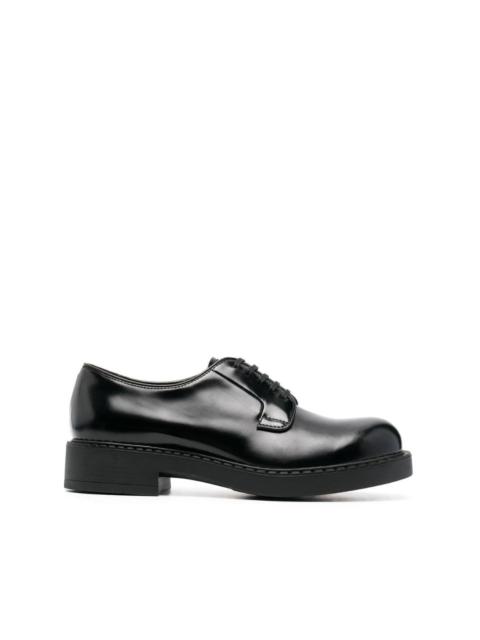 Prada polished-finish Derby shoes
