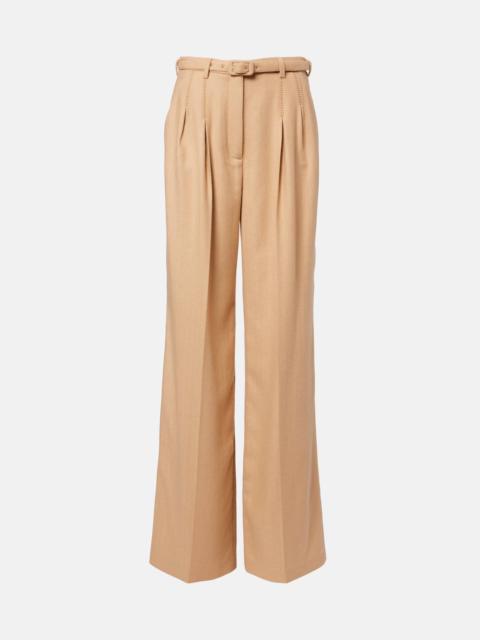 GABRIELA HEARST Rhein high-rise wool flared pants