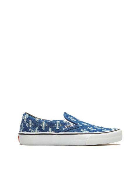 x Supreme Slip-On Pro "Blue Hole Punch Denim" sneakers