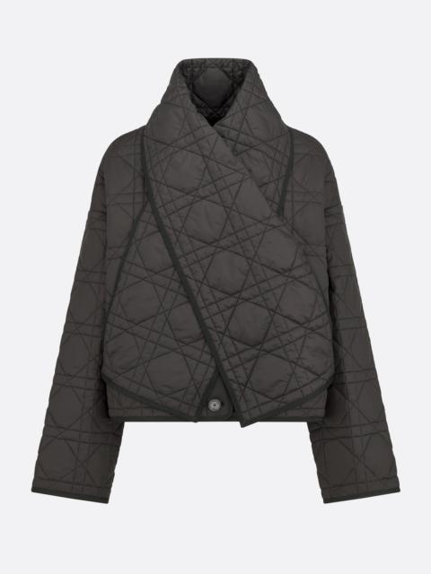 Dior Macrocannage Peacoat with Criss Cross Collar