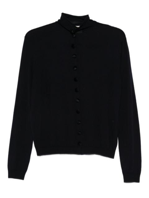 KHAITE high-neck buttoned cardigan