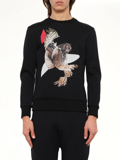 Neil Barrett Owl Sweatshirt in Black