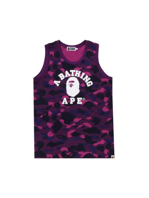 BAPE Color Camo College Tank Top 'Purple'