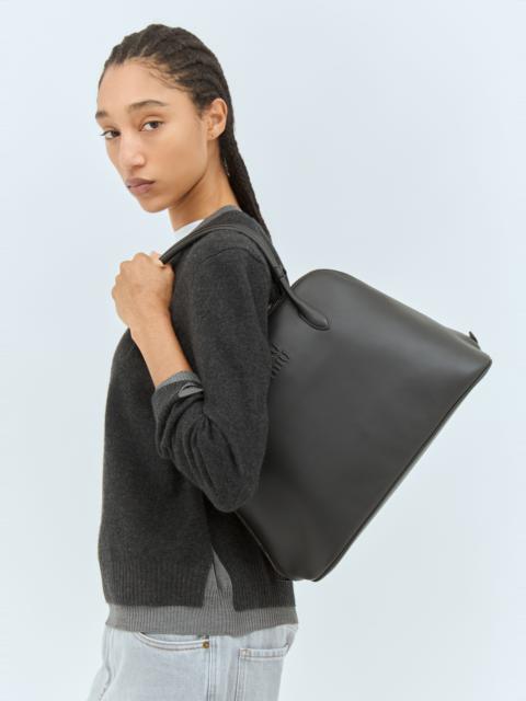 Miu Miu Logo Embossed Leather Handbag | REVERSIBLE