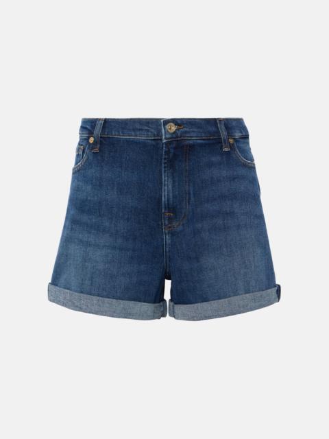 7 For All Mankind Mid-rise denim shorts