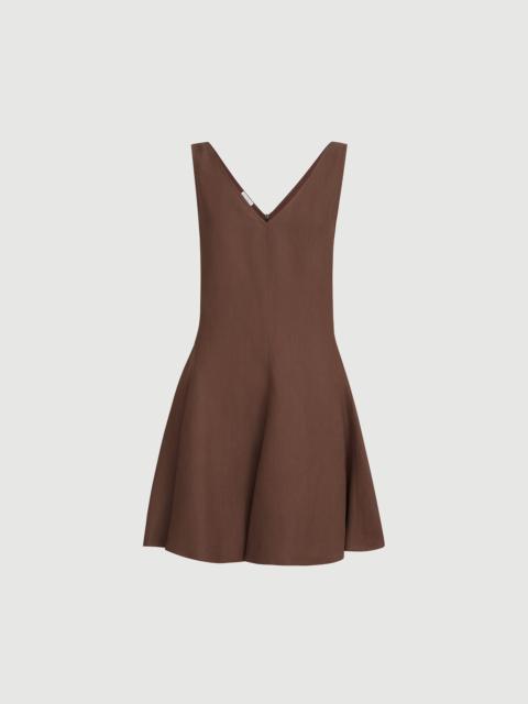Brunello Cucinelli Viscose and linen fluid twill mini dress