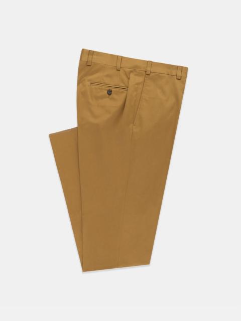 J. PRESS MADE-IN-CANADA DARK KHAKI COTTON DRILL CLOTH TROUSERS