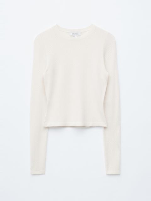 & Other Stories Long-Sleeve Pointelle-Knit Top