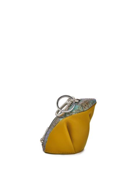 Loewe Frog charm in calfskin and snakeskin