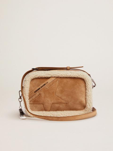 Golden Goose Star Bag made of suede leather with shearling edging