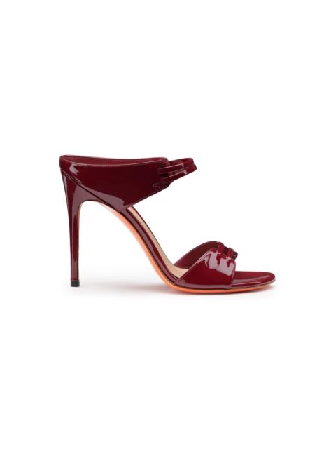 Santoni Women's red patent leather high-heel sandal