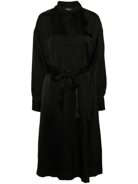 FABIANA FILIPPI belted satin shirtdress