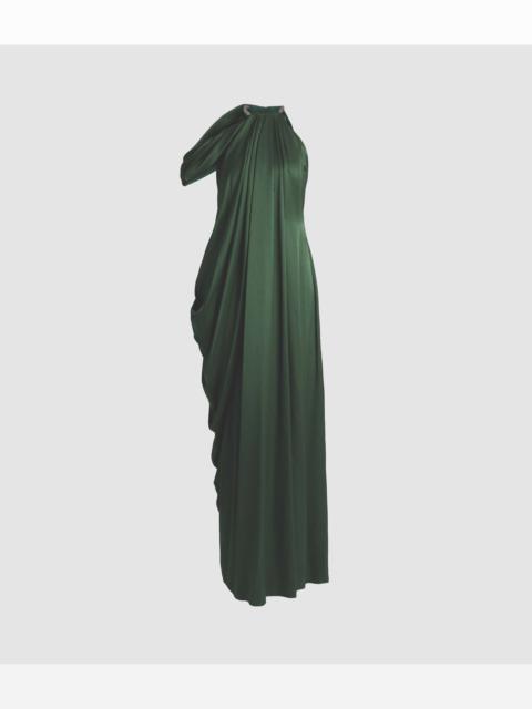 Erdem SATIN SEERSUCKER DRAPED GOWN