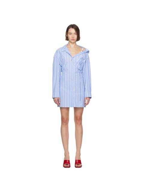 JACQUEMUS Blue La Casa 'La mini robe chemise' Minidress