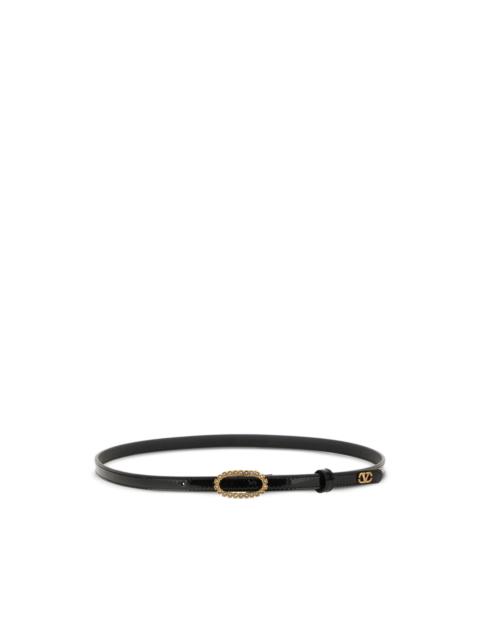 Valentino embellished-logo buckle belt