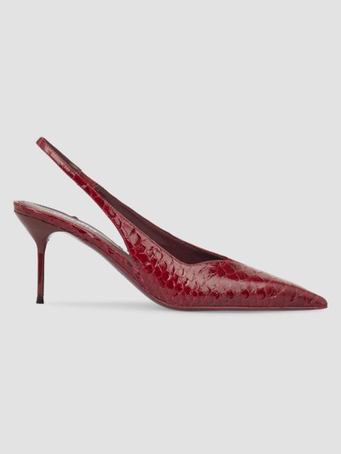 PARIS TEXAS Women's Lidia 70MM Slingback Pumps - Deep Red