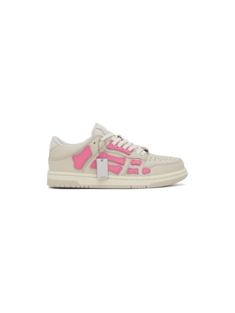 AMIRI Beige & Pink Skel Top Sneakers