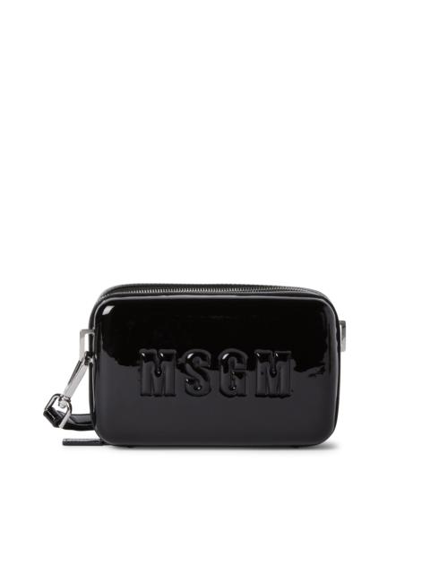 Faux fur pouch with embossed MSGM logo