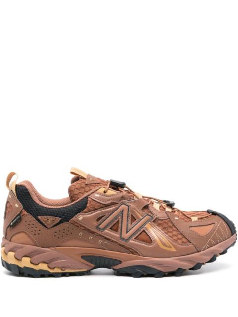 New Balance logo-appliqué leather sneakers