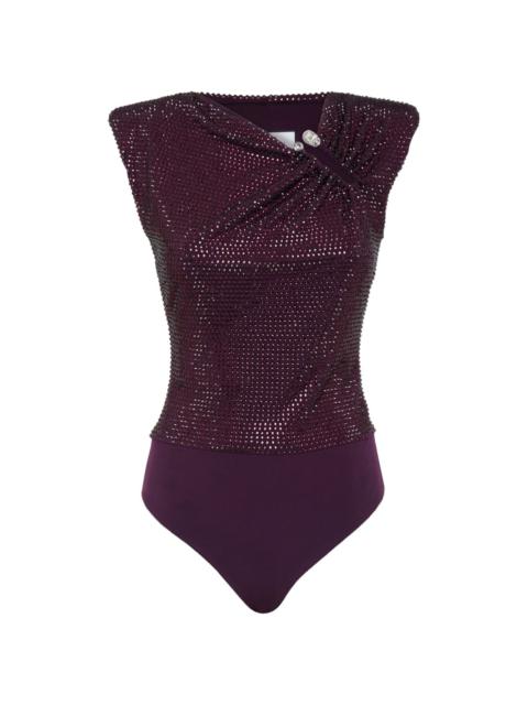 crystal-embellished bodysuit