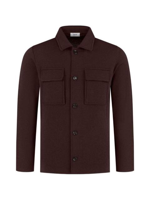 LARDINI knitted flap-pocket jacket