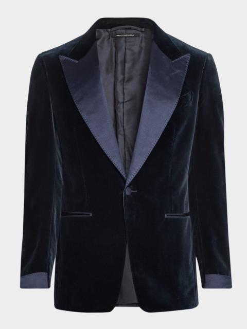 TOM FORD Men's Shelton Velvet and Satin Evening Jacket