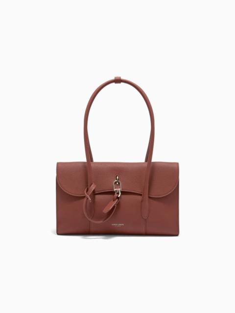 GIORGIO ARMANI SMALL PEBBLED LEATHER SHOULDER BAG