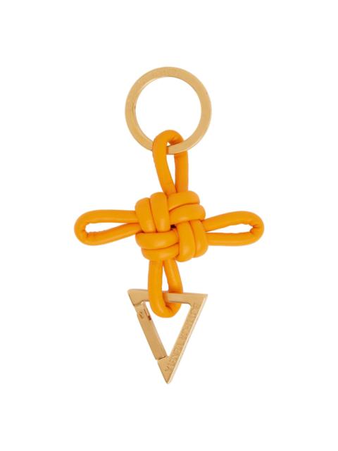 Orange Lambskin Keychain