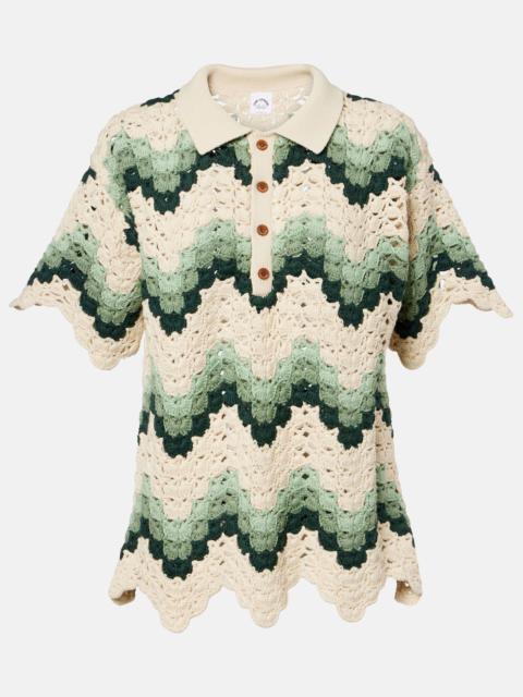 THE UPSIDE Tidal Sagra cotton crochet top