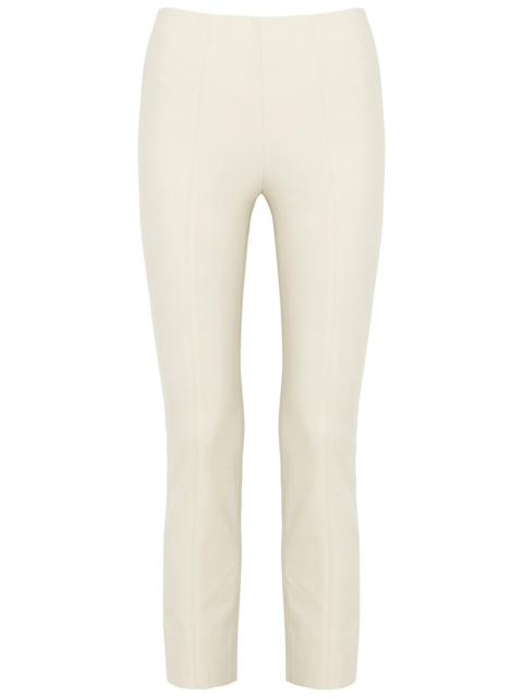 Vince Off-white stretch-jersey trousers