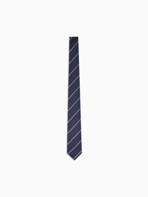 GIORGIO ARMANI SILK REGIMENTAL JACQUARD TIE