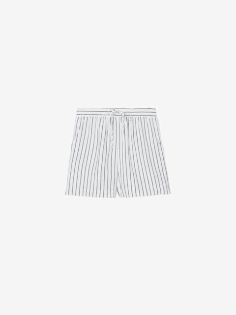 The Frankie Shop Manisa Mini Shorts - White/Black Stripe