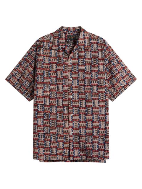 BEAMS PLUS Beams Plus Block Print Open collar Shirt