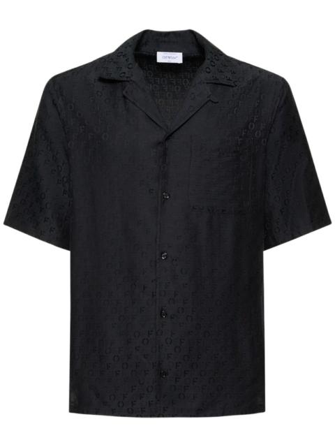 Off allover silk blend shirt