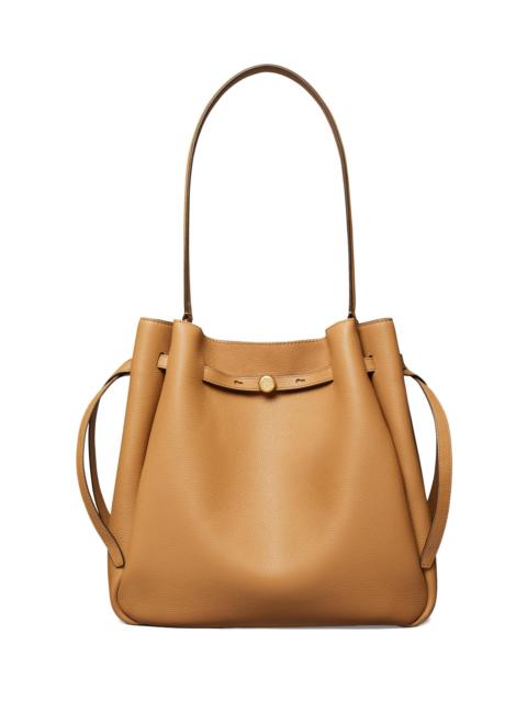 TORY BURCH Women's Mini Romy Leather Bucket Bag - Tiramisu