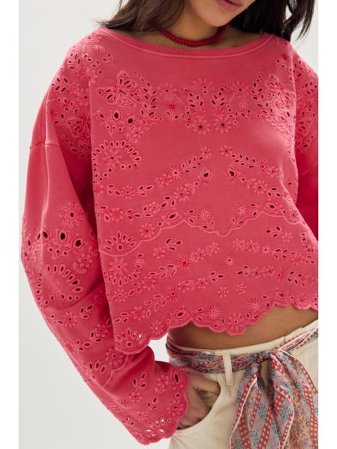 FREE PEOPLE Iris Embroidered Sweatshirt