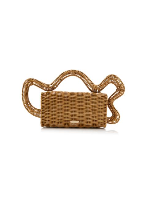 Cult Gaia Elsa Raffia Clutch neutral