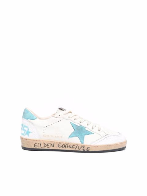 logo-patch low-top leather sneakers