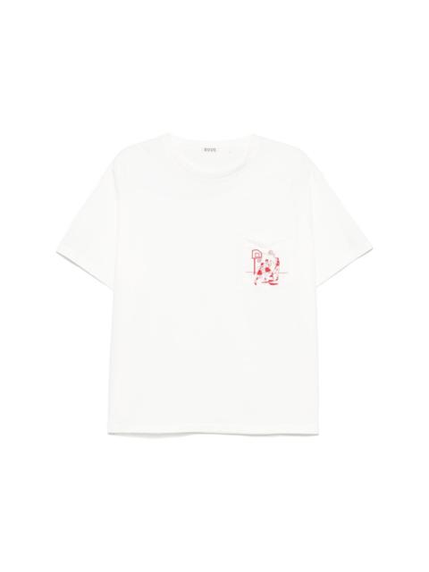 hoop-embroidered T-shirt