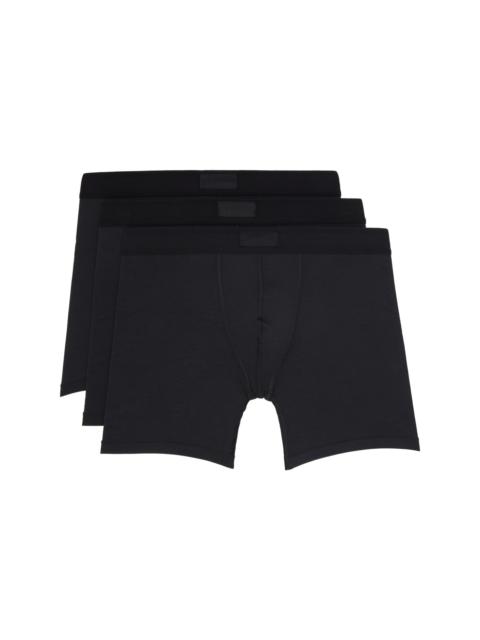 SKIMS Three-Pack Black SKIMS Cotton 5" Boxer Briefs