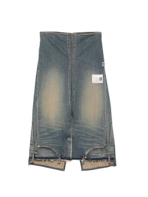 Maison MIHARAYASUHIRO reversed frayed skirt