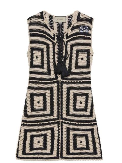 Short crochet cotton dress