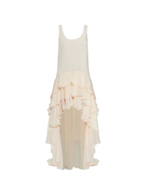 ROTATE ruffled high-low dress