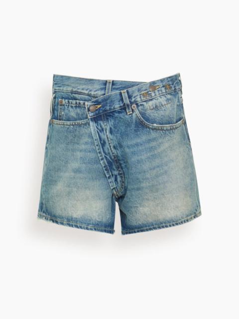 R13 Crossover Short in Bain Blue