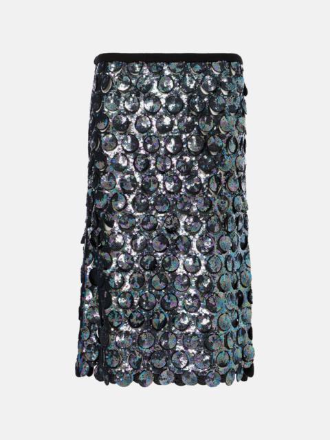 CHRISTOPHER ESBER Photon sequined crochet midi skirt